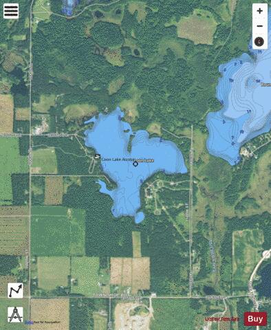 Loon Lake B depth contour Map - i-Boating App - Satellite