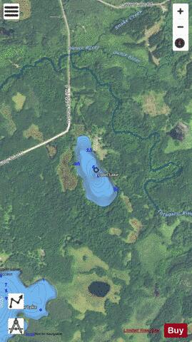 Loon Lake E depth contour Map - i-Boating App - Satellite