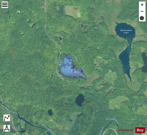 Loon Lake depth contour Map - i-Boating App - Satellite
