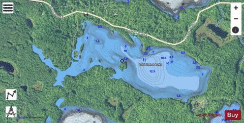 Lost Canoe Lake depth contour Map - i-Boating App - Satellite