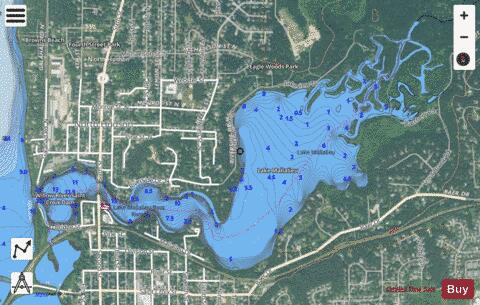 Mallalieu Lake depth contour Map - i-Boating App - Satellite