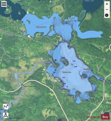Mamie Lake depth contour Map - i-Boating App - Satellite