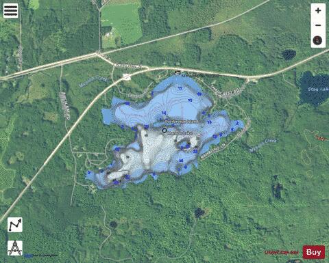 Manson Lake depth contour Map - i-Boating App - Satellite