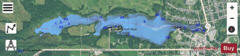 Marion Millpond depth contour Map - i-Boating App - Satellite