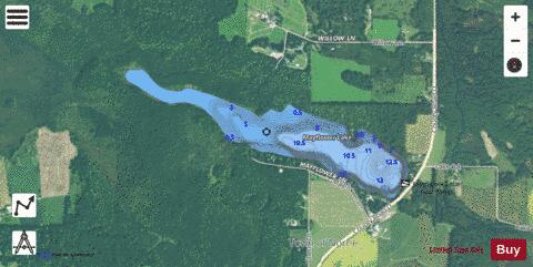 Mayflower Lake depth contour Map - i-Boating App - Satellite