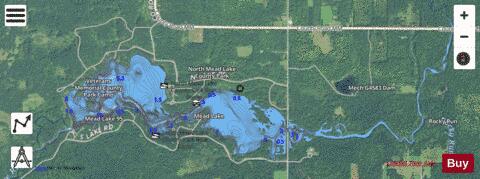 Mead Lake depth contour Map - i-Boating App - Satellite