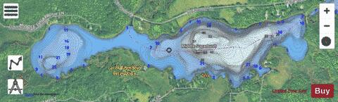 Middle Sugarbush Lake depth contour Map - i-Boating App - Satellite