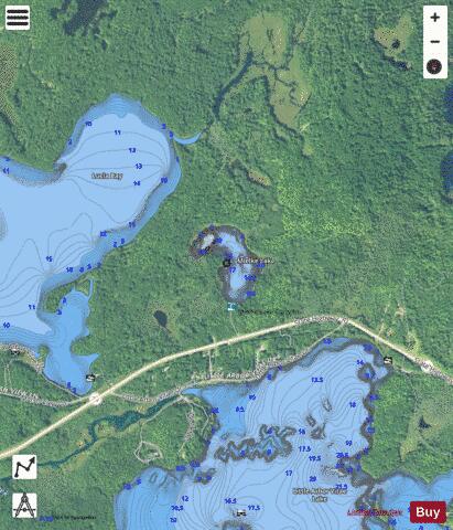 Mielke Lake depth contour Map - i-Boating App - Satellite