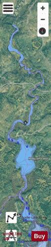 Moquah Lake depth contour Map - i-Boating App - Satellite
