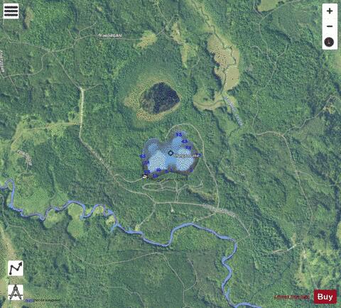 Morgan Lake depth contour Map - i-Boating App - Satellite