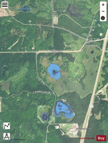 Muck Lake depth contour Map - i-Boating App - Satellite
