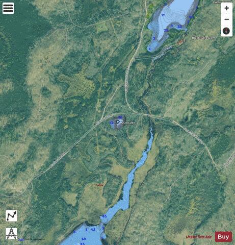 Mud Lake A depth contour Map - i-Boating App - Satellite