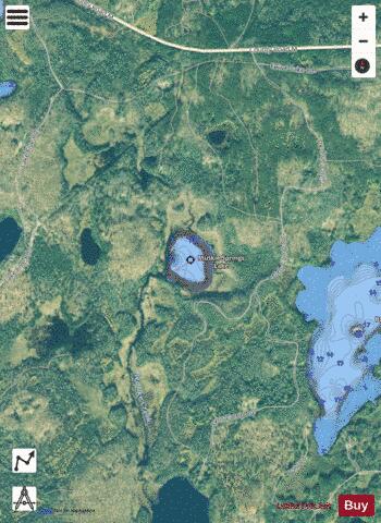 Muskie Springs Lake depth contour Map - i-Boating App - Satellite