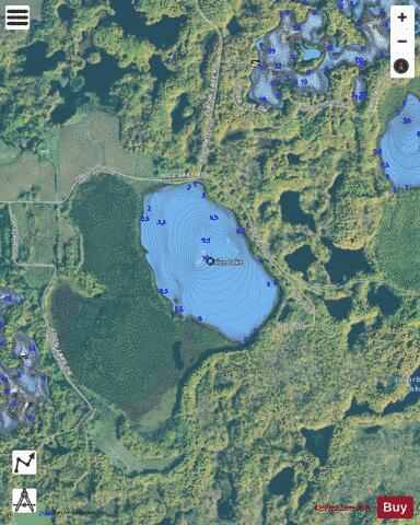 Nice Lake depth contour Map - i-Boating App - Satellite
