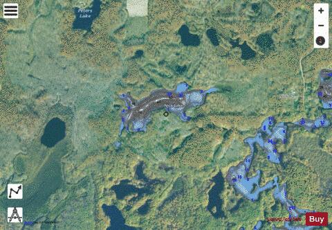 Nick Lake depth contour Map - i-Boating App - Satellite