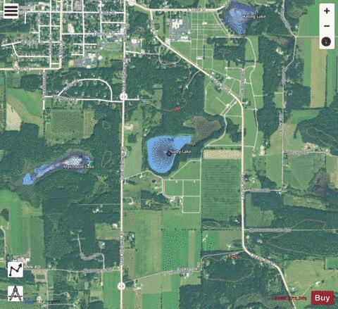 Norby Lake depth contour Map - i-Boating App - Satellite