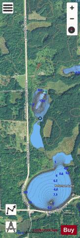 North Lake depth contour Map - i-Boating App - Satellite
