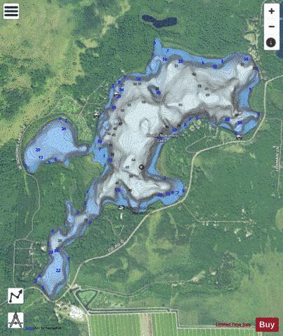 North Nokomis Lake depth contour Map - i-Boating App - Satellite