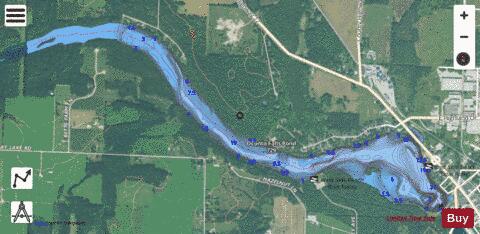 Oconto Falls Pond depth contour Map - i-Boating App - Satellite