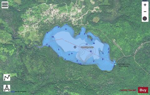 Partridge Lake depth contour Map - i-Boating App - Satellite