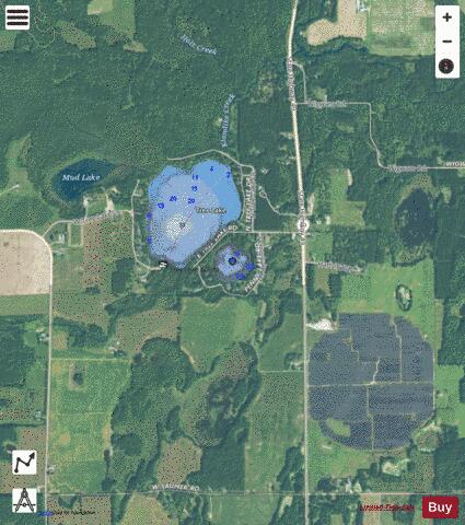 Penny Lake depth contour Map - i-Boating App - Satellite