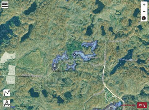 Peufald Lake depth contour Map - i-Boating App - Satellite