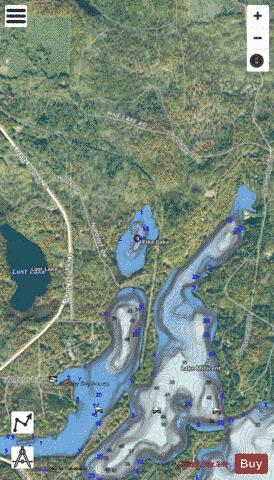 Pike Lake E depth contour Map - i-Boating App - Satellite