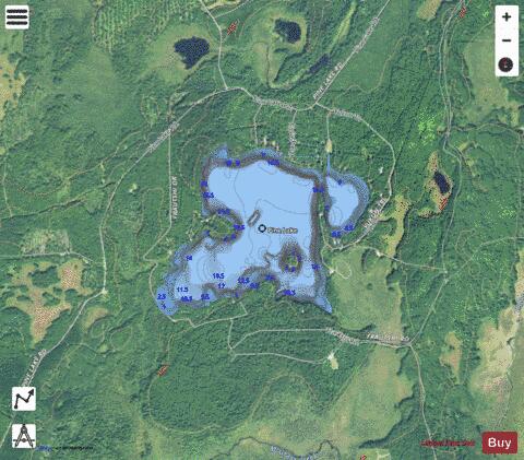 Pine Lake D depth contour Map - i-Boating App - Satellite
