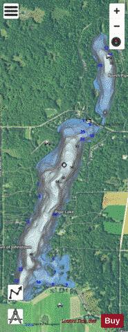 Pipe Lake depth contour Map - i-Boating App - Satellite