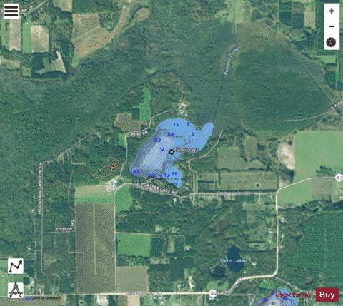 Porters Lake depth contour Map - i-Boating App - Satellite