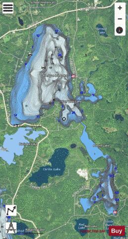 Presque Isle Lake depth contour Map - i-Boating App - Satellite