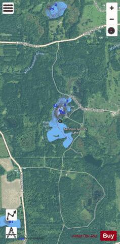 Rainbow Springs Lake depth contour Map - i-Boating App - Satellite