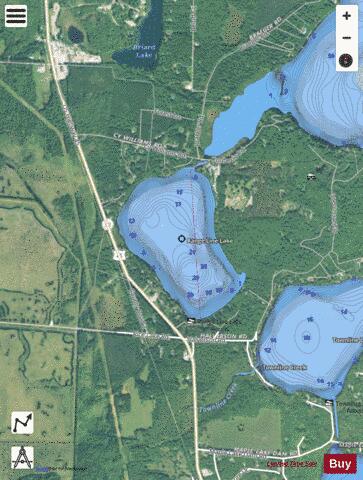 Range Line Lake depth contour Map - i-Boating App - Satellite