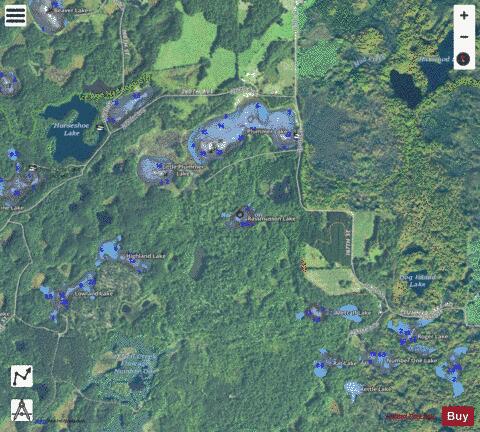 Rassmusson Lake depth contour Map - i-Boating App - Satellite