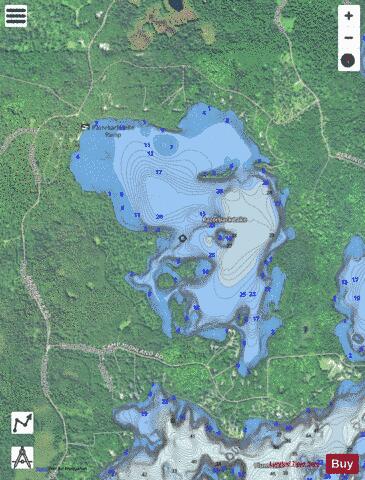 Razorback Lake depth contour Map - i-Boating App - Satellite