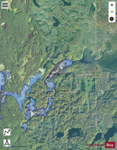 Red Lake B depth contour Map - i-Boating App - Satellite