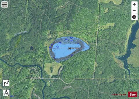 Reisner Lake depth contour Map - i-Boating App - Satellite