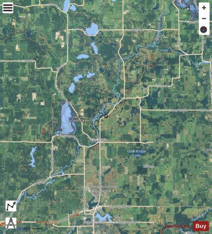 Riverdale Flowage depth contour Map - i-Boating App - Satellite