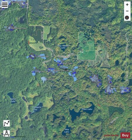 Roger Lake No depth contour Map - i-Boating App - Satellite