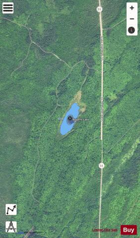Rogers Lake depth contour Map - i-Boating App - Satellite