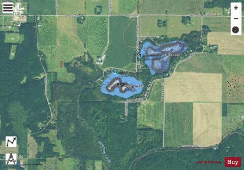 Rollofson Lake depth contour Map - i-Boating App - Satellite