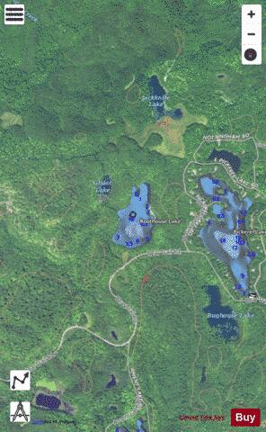 Roothouse Lake depth contour Map - i-Boating App - Satellite