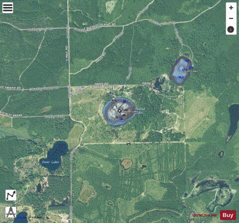 Round Lake C depth contour Map - i-Boating App - Satellite