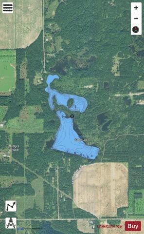 Sand Lake C depth contour Map - i-Boating App - Satellite