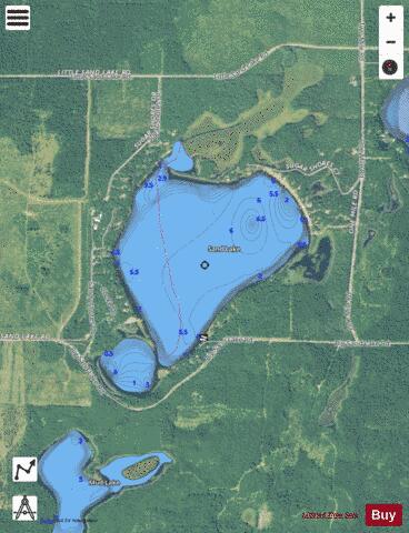 Sand Lake E depth contour Map - i-Boating App - Satellite