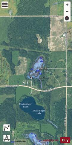 Shea Lake depth contour Map - i-Boating App - Satellite