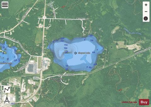 Shepard Lake depth contour Map - i-Boating App - Satellite