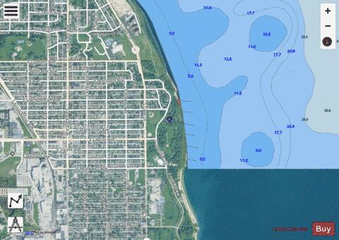 Sheridan Park Pond depth contour Map - i-Boating App - Satellite