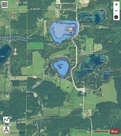 Siemer Lake depth contour Map - i-Boating App - Satellite