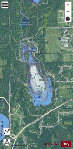 Silver Lake  Paradise Valley depth contour Map - i-Boating App - Satellite